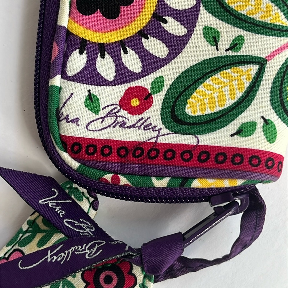 Vera Bradley Coin Pouch and Cord Wrap Set Floral Padded - Picture 2 of 9